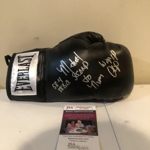 MICHAEL SECOND TO NUNN SIGNED AUTOGRAPH BOXING GLOVE JSA COA EVERLAST CHAMP