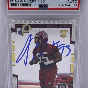 Jonathan Allen Signed 2017 Optic Slabbed Rookie Card PSA/DNA Washington Redskins

