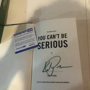 KAL PENN YOU CANT BE SERIOUS SIGNED AUTOGRAPH BOOK ACOA COA ACTOR
