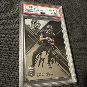 TY Hilton Signed 2017 Donruss Elite #90 Card PSA /DNA Slab COA
