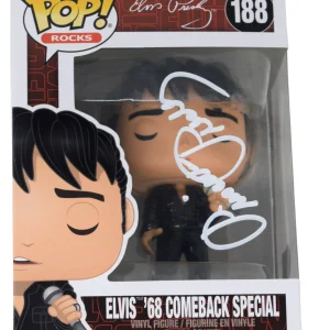 Priscilla Presley Signed Funko Pop Elvis 68 Comeback Special Autograph BAS COA
