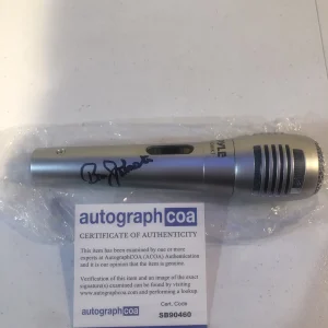 BRUCE JOHNSTON BEACH BOYS SIGNED AUTOGRAPH MICROPHONE ACOA RARE