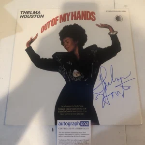 THELMA HOUSTON SIGNED AUTOGRAPH VINYL ALBUM ACOA OUT OF MY HANDS RECORD MOTOWN