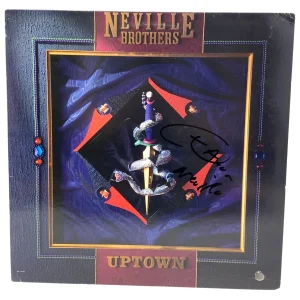 Aaron Neville Signed Autograph The Neville Brothers Uptown Vinyl Album LP ACOA
