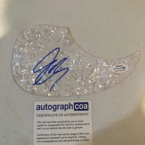 GEORGE BIRGE COUNTRY STAR SIGNED AUTOGRAPH ACOUSTIC GUITAR PICKGUARD ACOA
