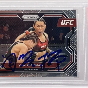 Yan Xiaonan Signed Auto 2021 Prizm UFC Rookie Card On Card PSA/DNA Slabbed
