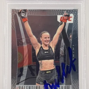 Valentina Shevchenko Signed 2022 Prizm UFC Card On Card PSA/DNA Slabbed
