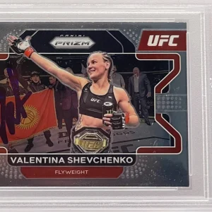 Valentina Shevchenko Signed 2022 Prizm UFC Card On Card PSA/DNA Slabbed
