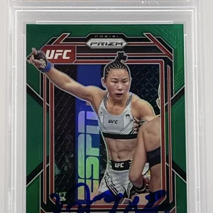 Yan Xiaonan Signed Auto 2023 Prizm Green UFC Base Card PSA/DNA Slabbed
