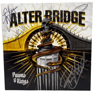 Alter Bridge Signed Autograph Pawns & Kings Vinyl Record Yellow LP Tremonti ACOA