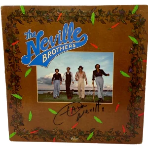 Aaron Neville Signed Autograph The Neville Brothers Self Titled Vinyl Album ACOA

