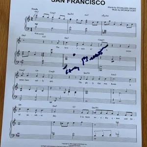 TONY BENNETT SIGNED AUTOGRAPH SHEET MUSIC LEFT HEART SAN FRANCISCO COA BAS X2
