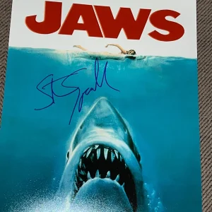 STEVEN SPIELBERG SIGNED AUTOGRAPH 11x14 JAWS POSTER SHOT BECKETT BAS COA RARE X8
