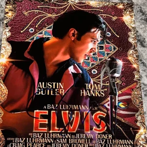AUSTIN BUTLER SIGNED AUTOGRAPH ELVIS POSTER SHOT MOVIE BECKETT BAS COA AUTO D
