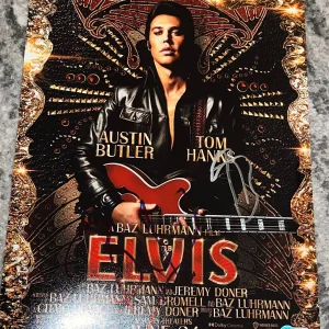 AUSTIN BUTLER SIGNED AUTOGRAPH ELVIS POSTER SHOT MOVIE BECKETT BAS COA AUTO E
