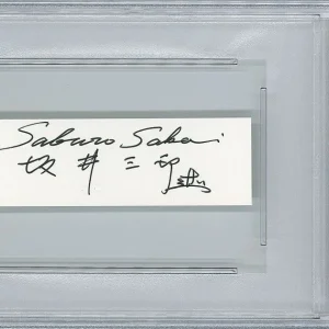 SABURO SAKAI SIGNED CUT SIGNATURE PSA DNA 85020905 (D) WWII ACE 64V