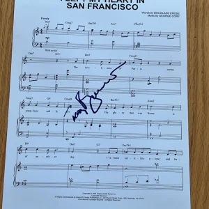 TONY BENNETT SIGNED AUTOGRAPH SHEET MUSIC LEFT HEART SAN FRANCISCO COA BAS X3
