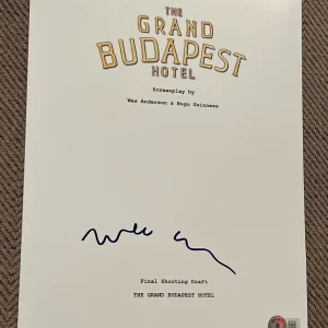 WES ANDERSON SIGNED AUTOGRAPH MOVIE SCRIPT GRAND BUDAPEST HOTEL BECKETT BAS F
