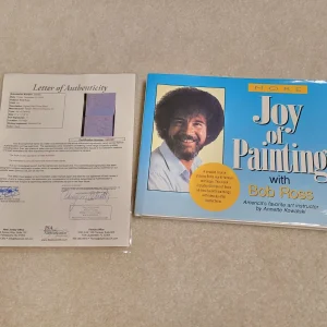 BOB ROSS ANNETTE KOWALSKI HAND SIGNED JOY OF PAINTING 1ST EDITION BOOK JSA LOA