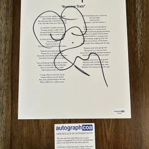 ‘DAVE PIRNER’ SOUL ASYLUM Frontman SIGNED Autograph LYRICS SHEET ACOA
