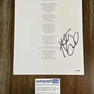 ‘HunterGirl’ Country Singer Signed Autograph ‘Lonely Outta You’ Lyric Sheet ACOA
