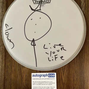 ‘Clown’ Shawn Crahan Signed Autographed Drumhead Sketch ‘Slipknot’ Drummer ACOA

