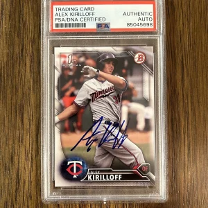 ALEX KIRILLOFF SIGNED ROOKIE 2016 1st BOWMAN RC AUTHENTIC AUTO PSA MN Twins
