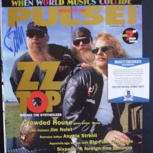 ZZ Top Billy Gibbons Signed Autographed Pulse Magazine Beckett Certified F8
