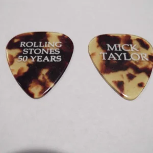 Rolling Stones 2013 Printed MIck Taylor 50 Years Guitar Pick Tortoise / White