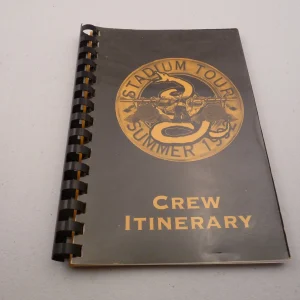 Guns & Roses RARE 1992 Stadium Concert Tour Crew 1 Itinerary Book W Metallica
