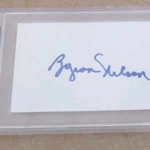 Byron Nelson Golf Autographed Signed 3"x5" Index Card PSA Certified Slabbed #1
