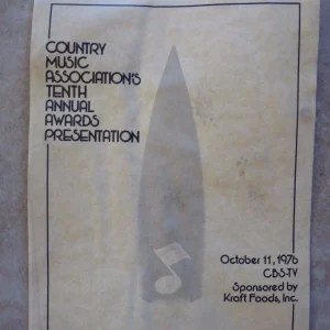 Willie Nelsons Personal 1976 CMA Country Music Association Awards List Program 2
