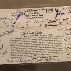 Fylying Tigers 1st Day Cover Signed Autographed x31 BAS Certified & Slabbed