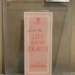 Muhammad Ali Autographed Signed 3.8" x 8.5" Pamphlet BAS Certified & Slabbed