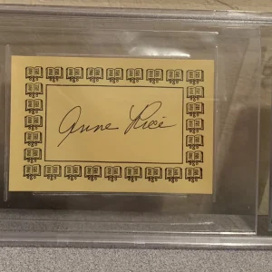 Anne Rice Autographed Signed 2.5 "x 3.75" Bookplate BAS Certified Slabbed
