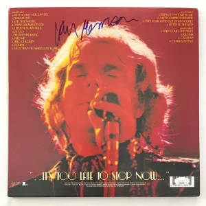 Van Morrison Signed Autograph Album Vinyl Record - It's Too Late to Stop Now JSA