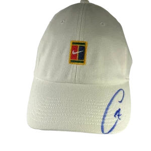 Carlos Alcaraz Signed Autograph Nike Tennis Baseball Cap Hat Wimbledon Champ JSA