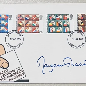 Margaret Thatcher Signed Auto First Day Cover BAS Beckett UK Prime Minister 1
