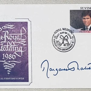 Margaret Thatcher Signed Auto First Day Cover BAS Beckett UK Prime Minister 2
