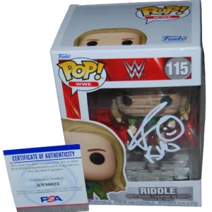 MATT RIDDLE signed (WWE) WRESLTING autographed #115 Funko Pop PSA/DNA AN10025