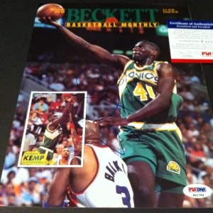 Shawn Kemp 1993 Beckett Magazine Signed Auto PSA/DNA COA