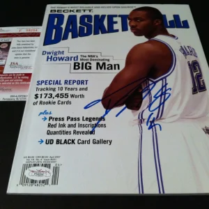 Dwight Howard Magic Signed Auto 2007 Beckett Magazine Mag JSA Certified
