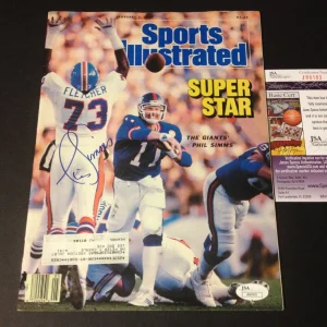 Phil Simms Giants 1987 Sports Illustrated Magazine Mag Signed Auto JSA COA
