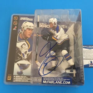 Chris Pronger Blues HOF Signed Auto McFarlane Action Figurine Beckett BAS COA
