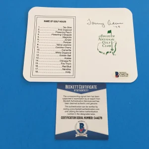 Tommy Aaron 1973 Augusta Masters Champions Signed Auto Scorecard Beckett BAS COA
