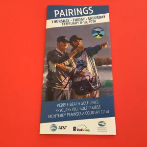 Russell Henley GOLF Pebble Beach 2018 Pairings Program Signed Auto
