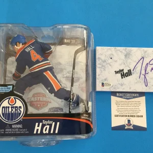 Taylor Hall Devils Signed Auto McFarlane Action Figurine Beckett BAS COA