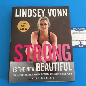 Lindsey Vonn Sexy Signed Auto First Edition Hard Copy Book Beckett BAS COA
