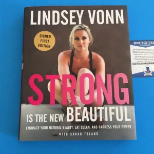 Lindsey Vonn Sexy Signed Auto First Edition Hard Copy Book Beckett BAS COA
