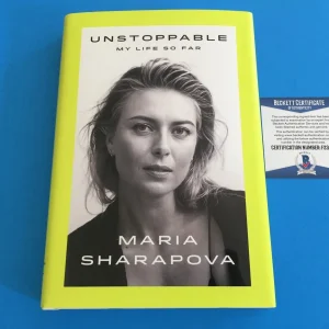 Maria Sharapova Tennis Signed Auto Hard Copy Book Beckett BAS COA